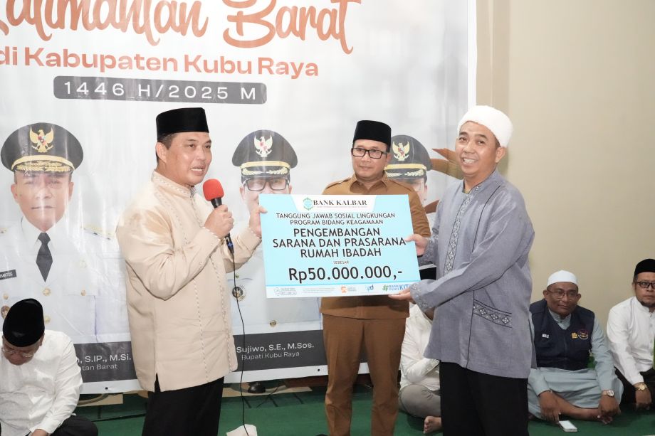 SAPA MASYARAKAT KUBU RAYA, GUBERNUR RIA NORSAN DUKUNG PENETAPAN MASJID AWALUDIN SEBAGAI MASJID AGUNG