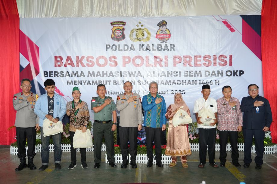 SEKDA KALBAR APRESIASI KEGIATAN HARI BAKTI SOSIAL POLRI PRESISI DALAM MENYAMBUT BULAN SUCI RAMADHAN