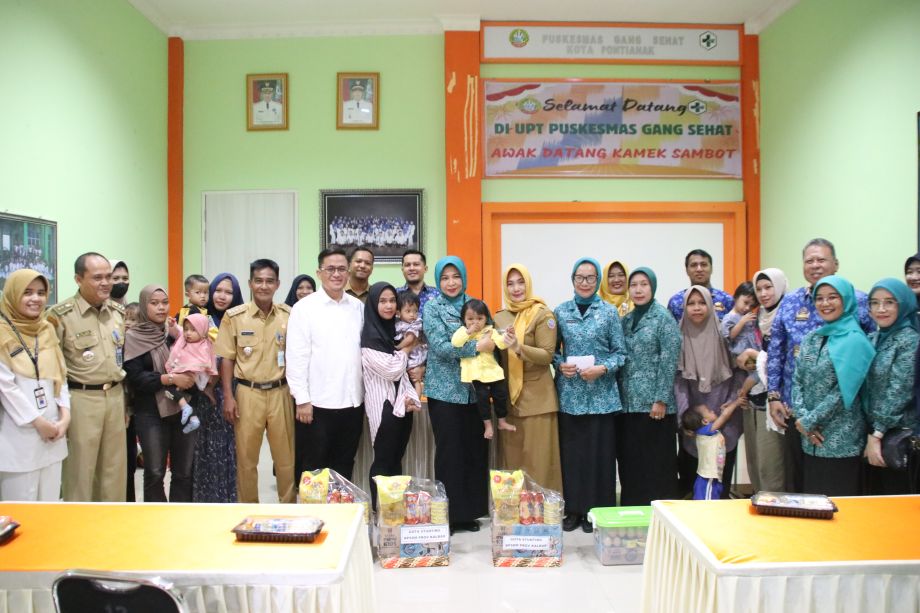 WINDY LAUNCHING GERAKAN ORANG TUA ASUH DI PUSKESMAS GANG SEHAT BERSAMA BPDSDM DAN JAMKRIDA KALBAR