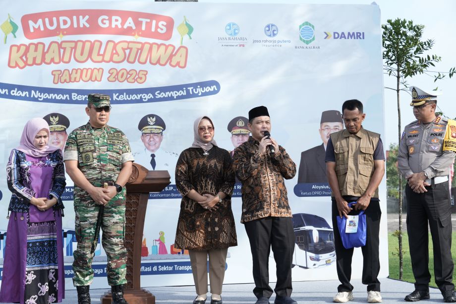 GUBERNUR RIA NORSAN LEPAS 1.300 PEMUDIK GRATIS KHATULISTIWA 2025